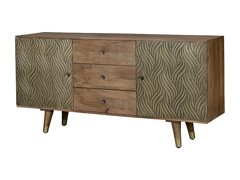 Buffet en manguier et bronze