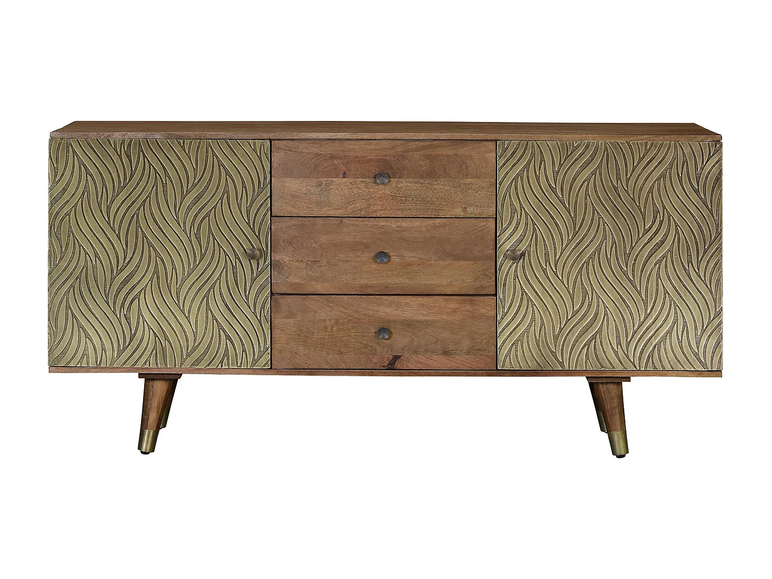 Buffet en manguier et bronze