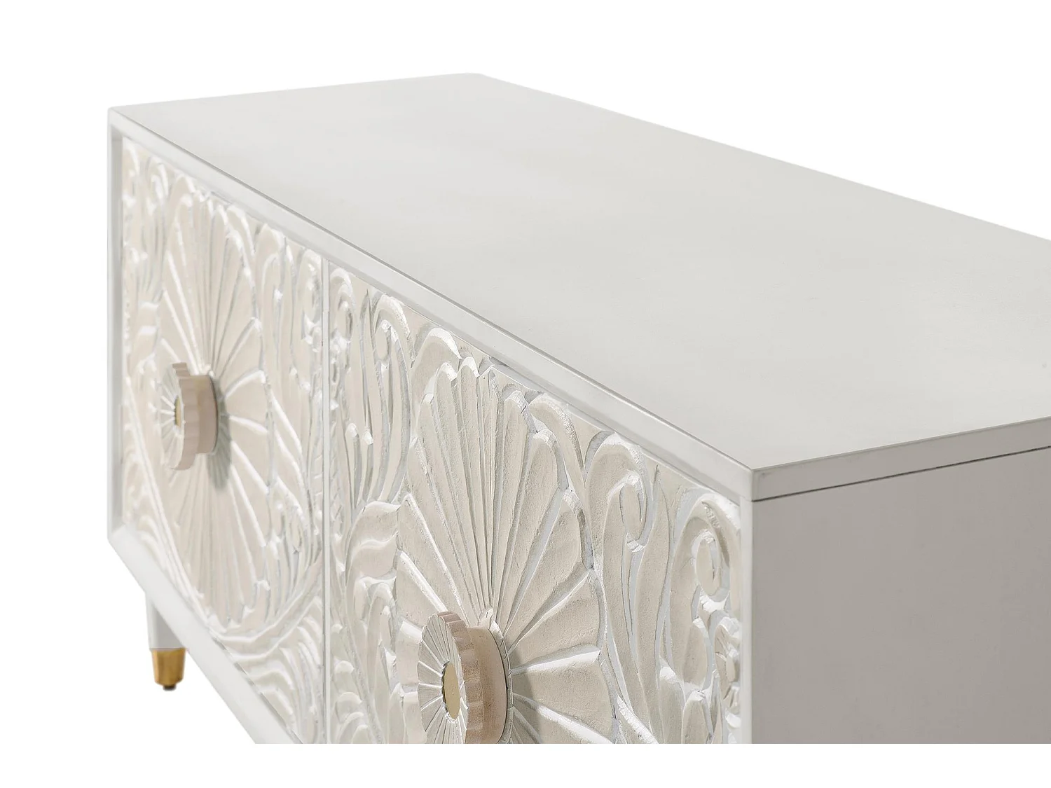 Credenza moderna in stile mediterraneo in legno di mango - 80x190x40