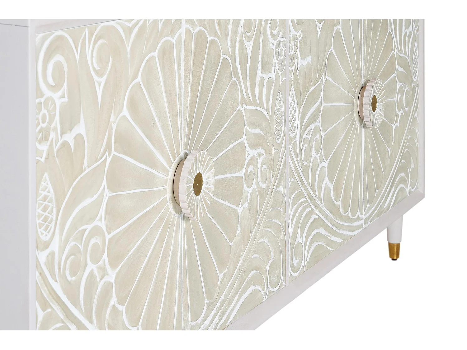 Credenza moderna in stile mediterraneo in legno di mango - 80x190x40