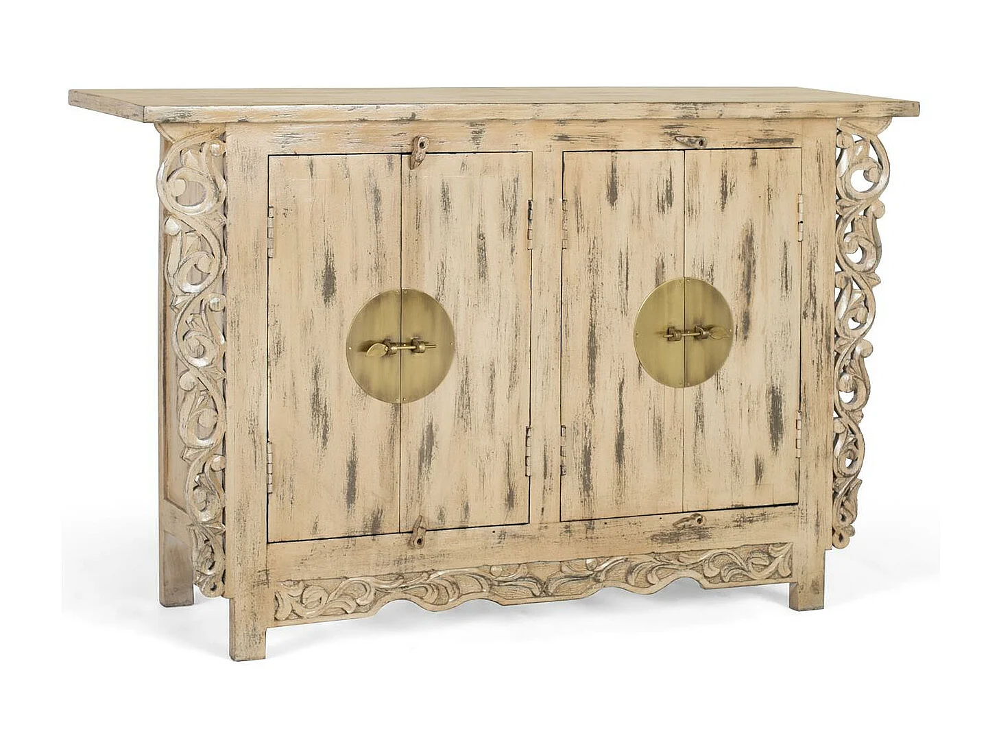 2-deurs kledingkast handgemaakt in mangohout