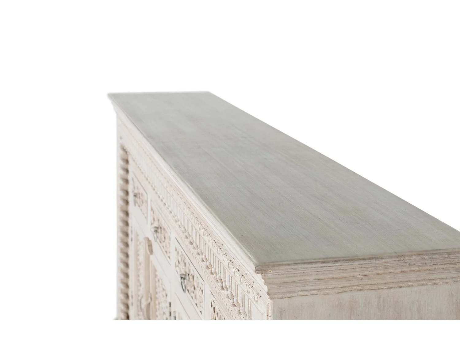 Buffet en bois manguier blanc vieilli