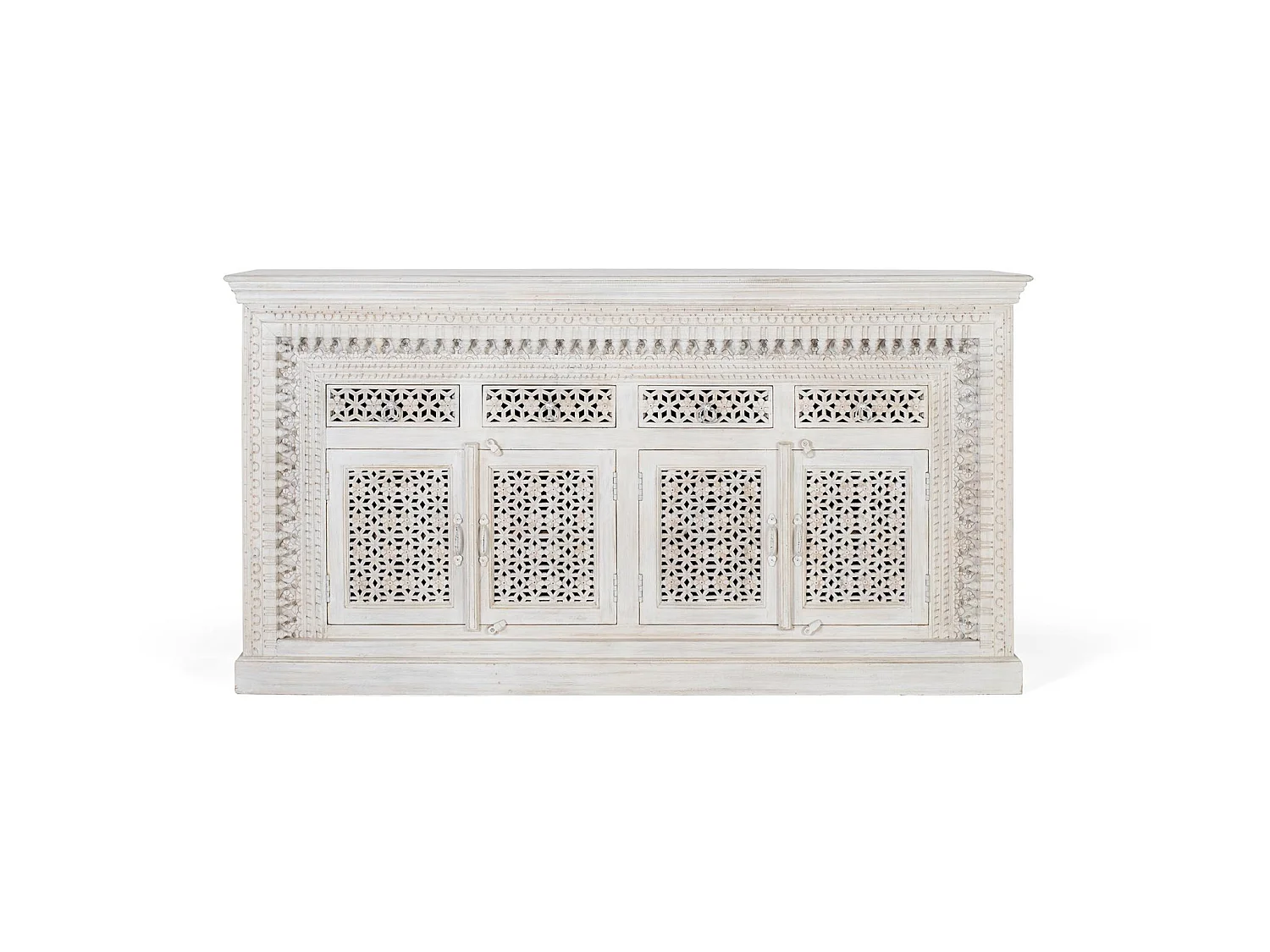 Buffet en bois de manguier de style méditerranéen moderne - 100 x 190 x 40