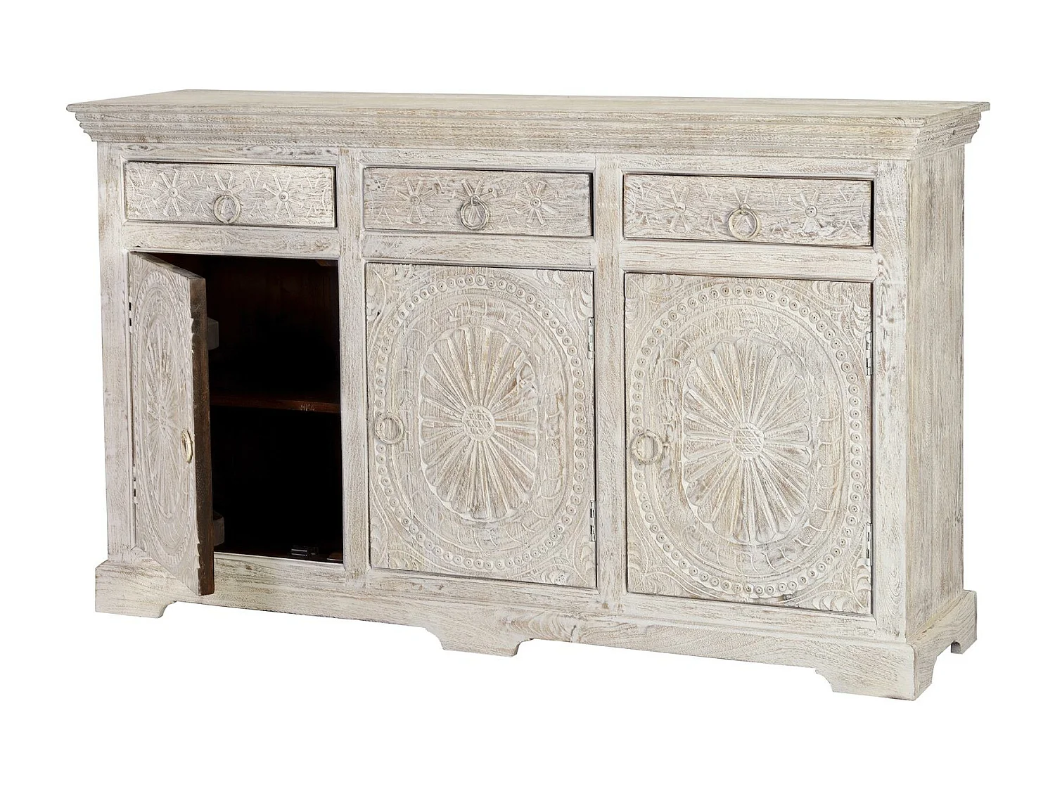 Aparador manga branca envelhecida Blanco.Giner y Colomer.90x40x150