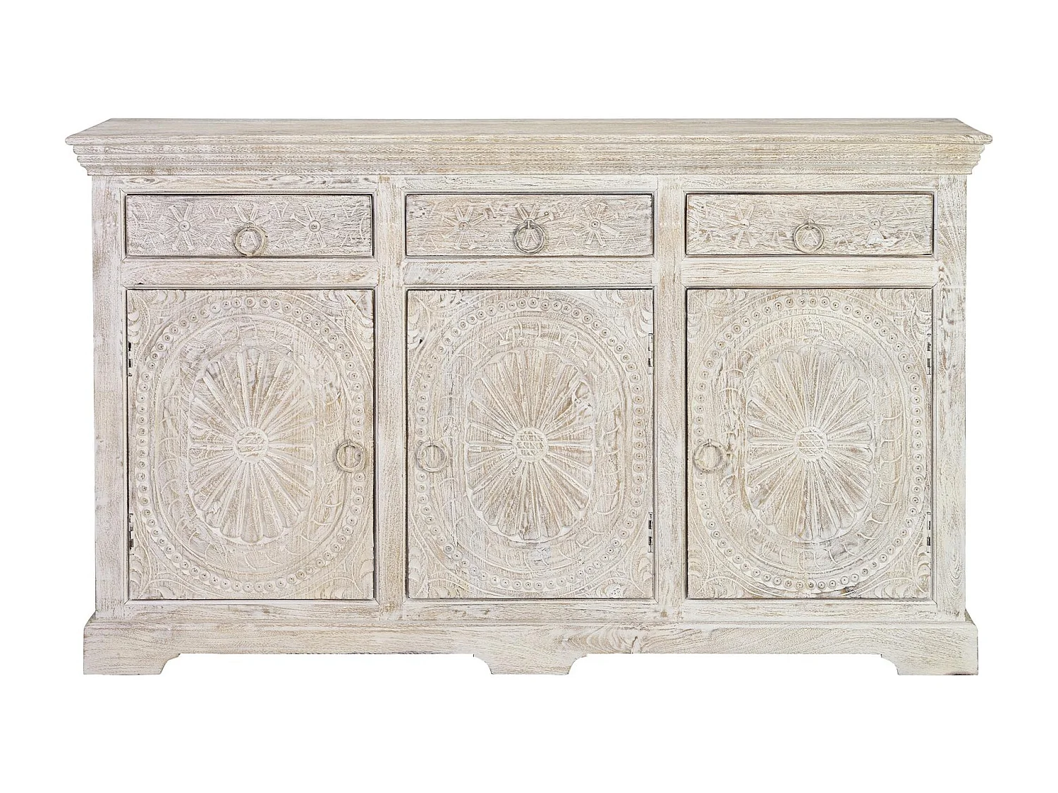 Buffet en manguier blanc vieilli