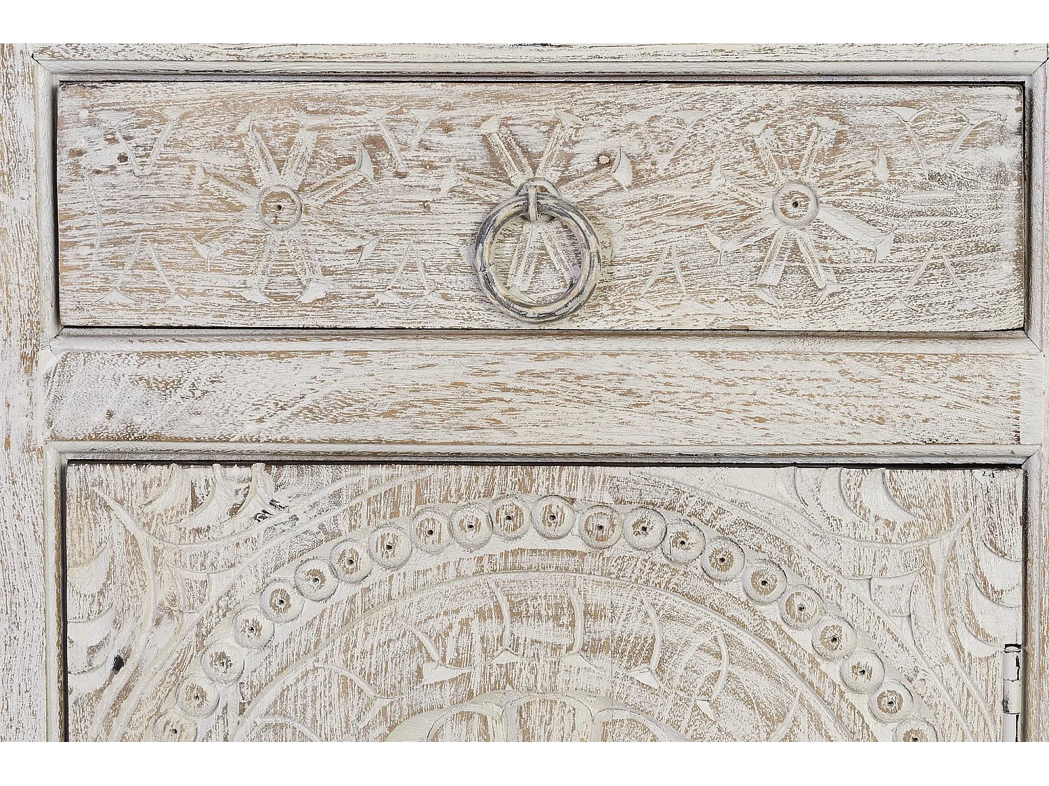 Buffet en manguier blanc vieilli