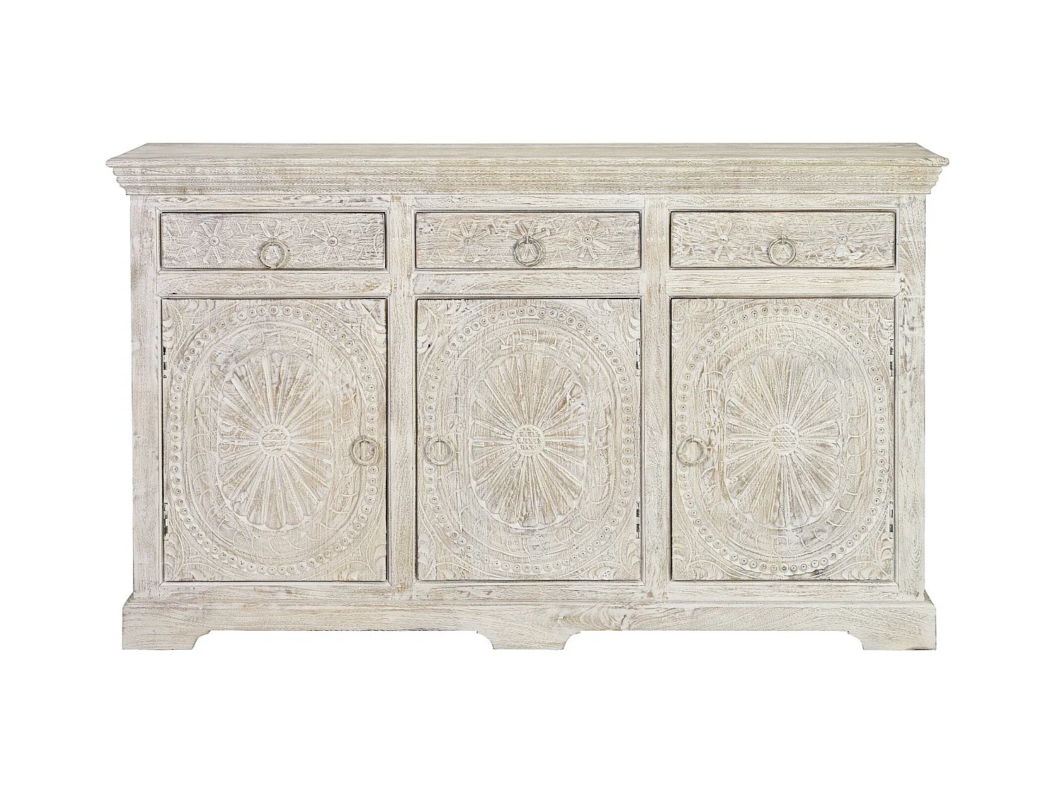 Stary biały kredens z mango