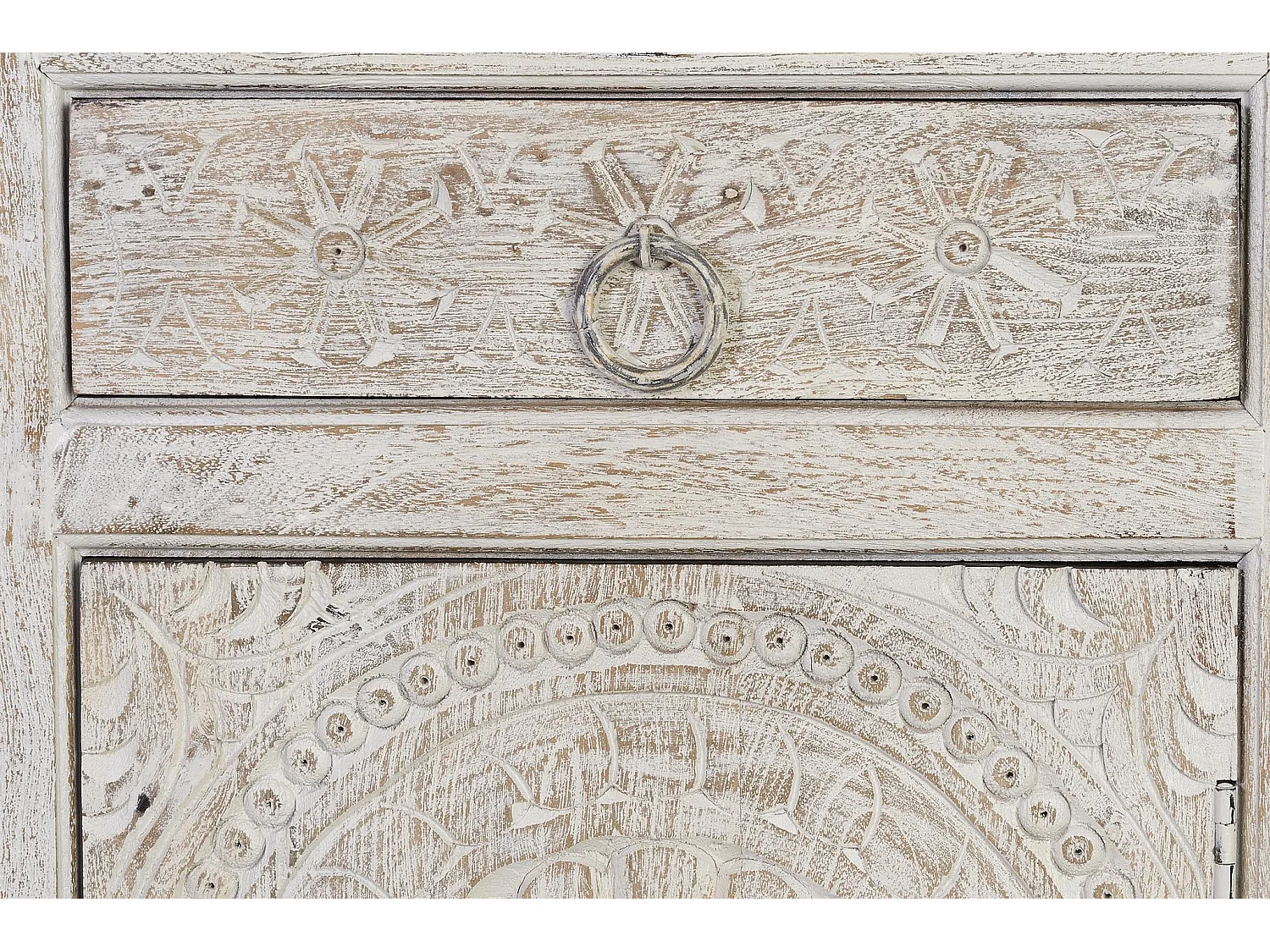 Buffet en bois de manguier de style méditerranéen moderne - 90 x 150 x 40