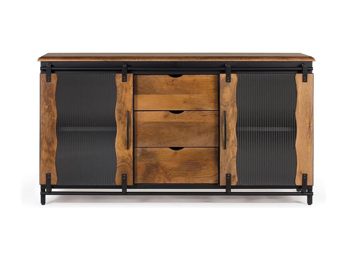 Credenza in massello di mango e metallo