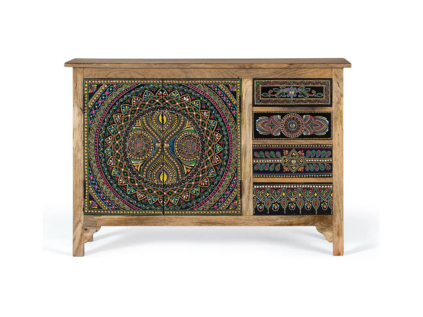 Buffet en bois manguier multicolore