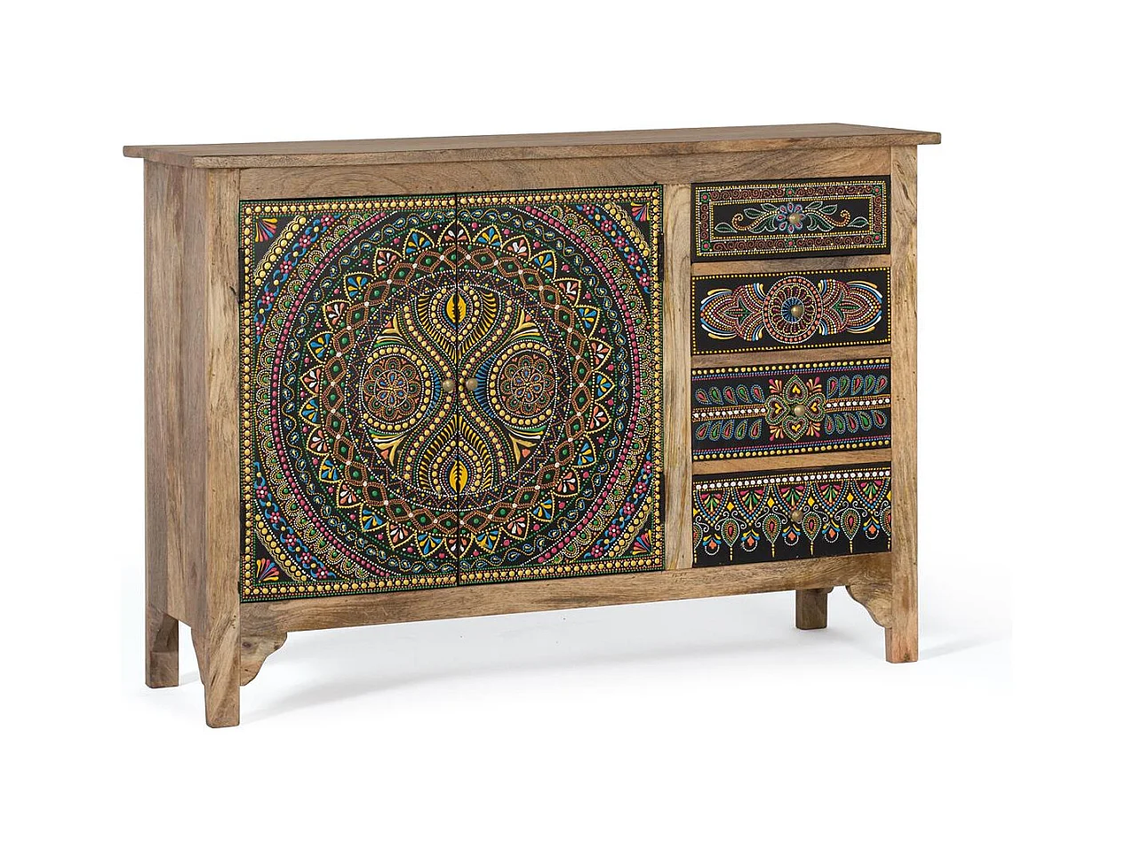 Buffet en bois manguier multicolore