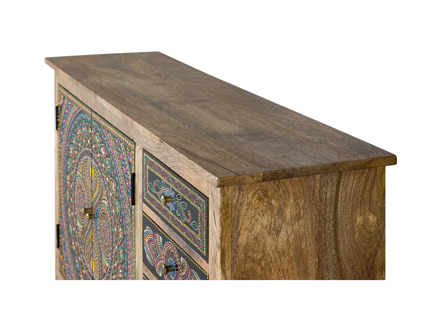 Buffet en bois manguier multicolore