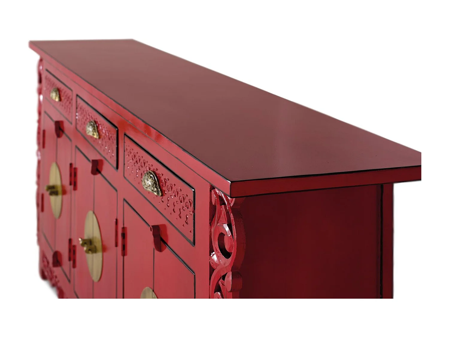 Buffet met 6 deuren en 3 deuren in manguierhout