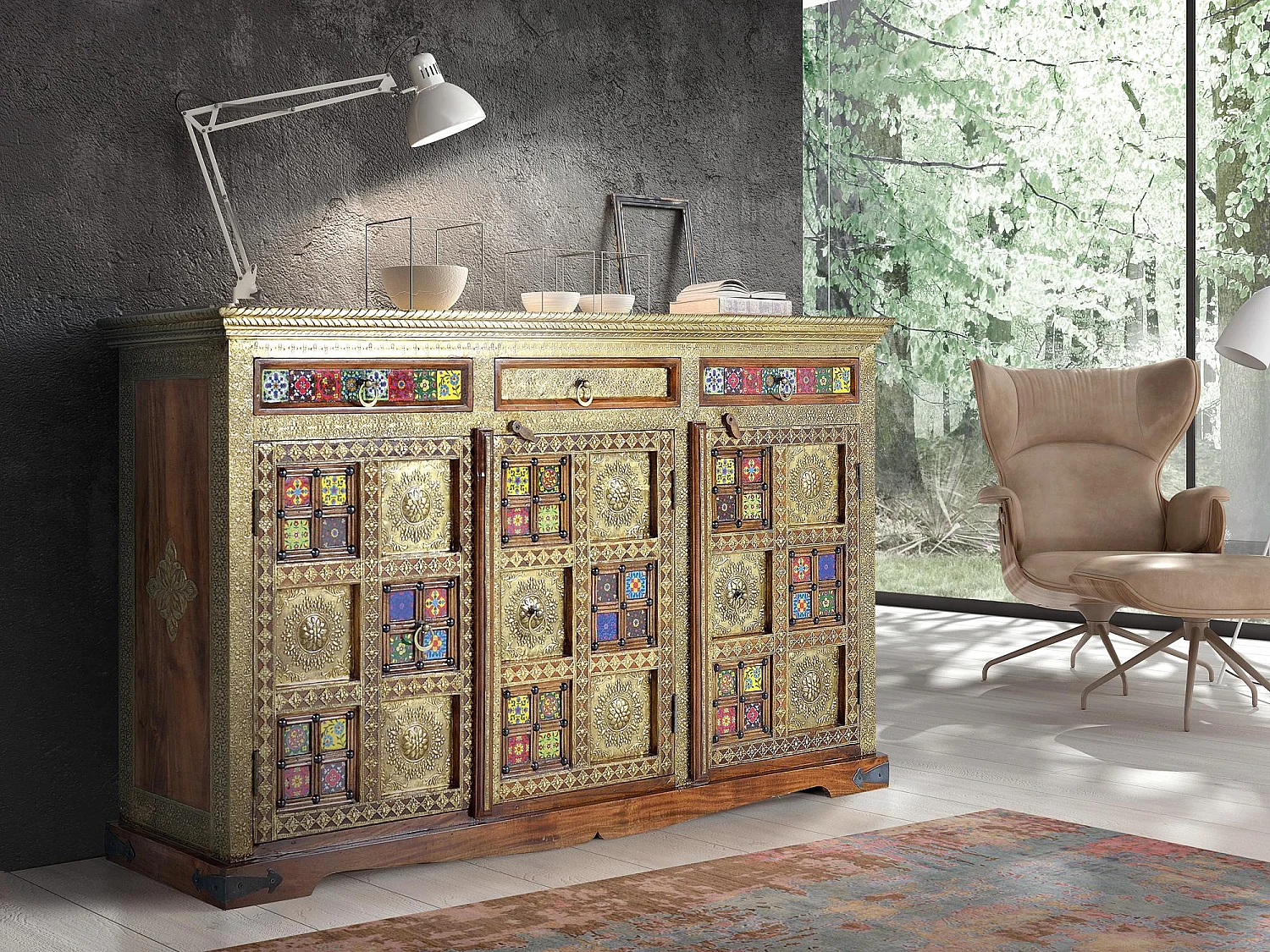 Sideboard aus Akazienholz