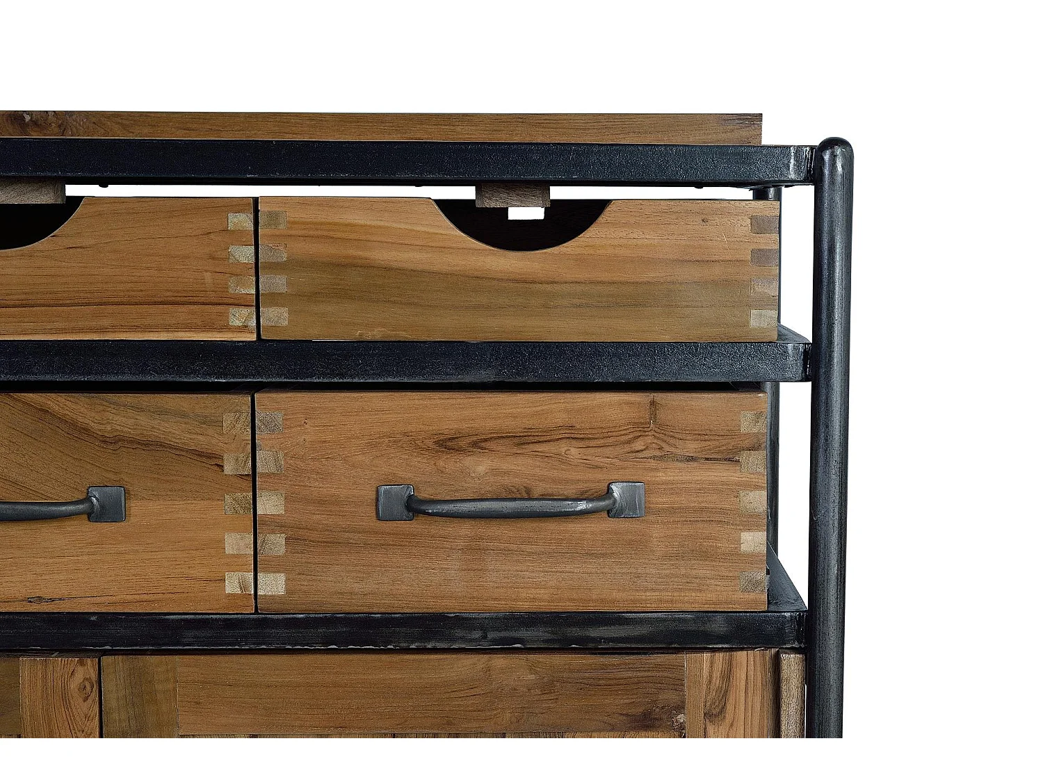 Buffet en bois teck et manguier et métal