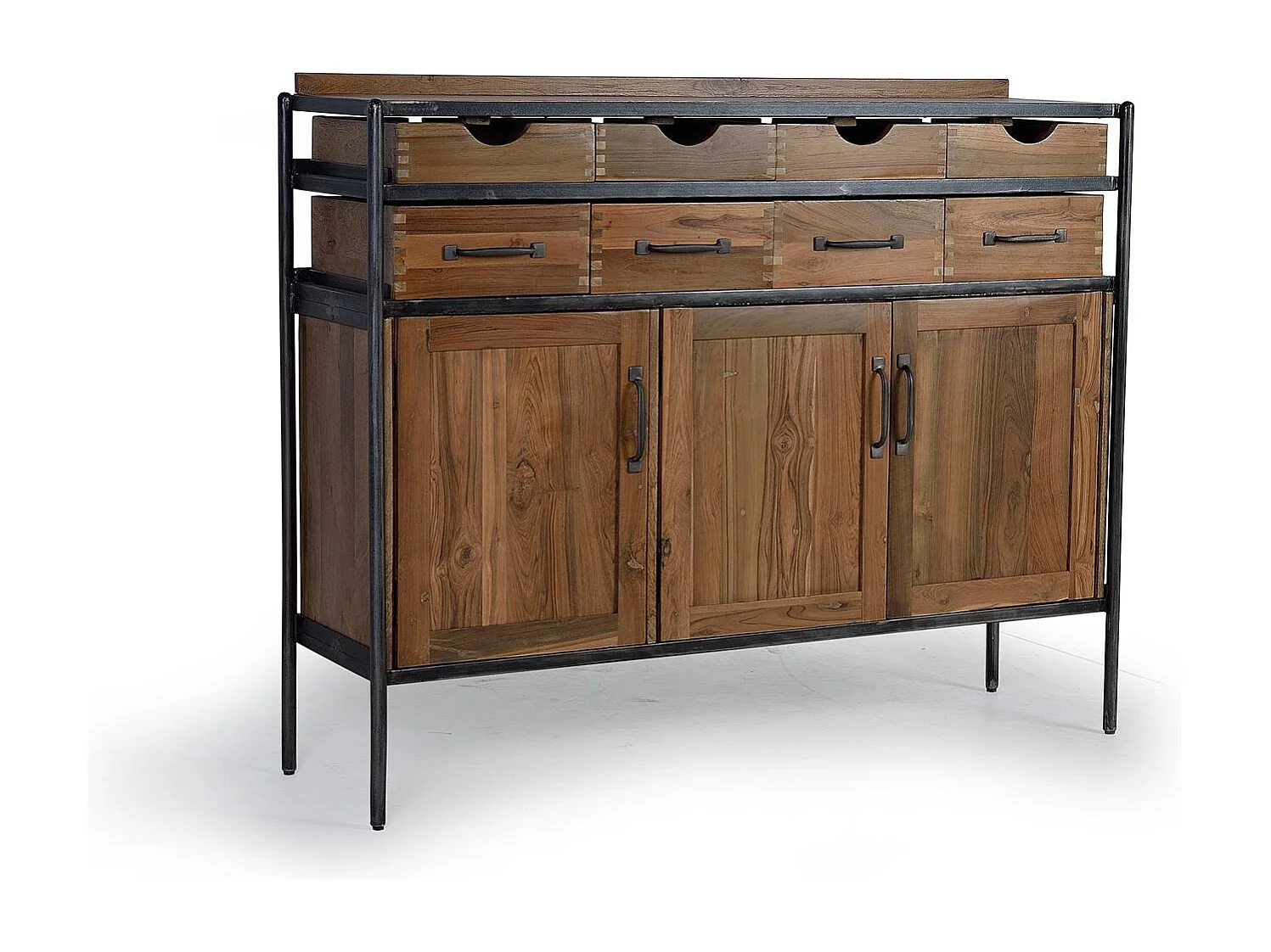 Buffet en bois teck et manguier et métal