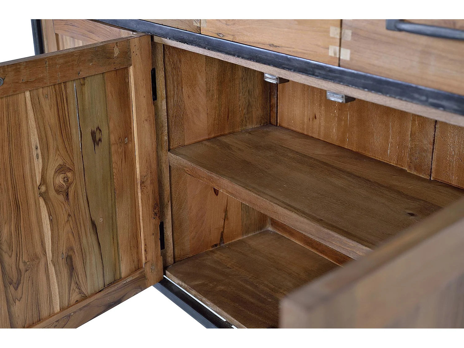 Buffet en bois teck et manguier et métal