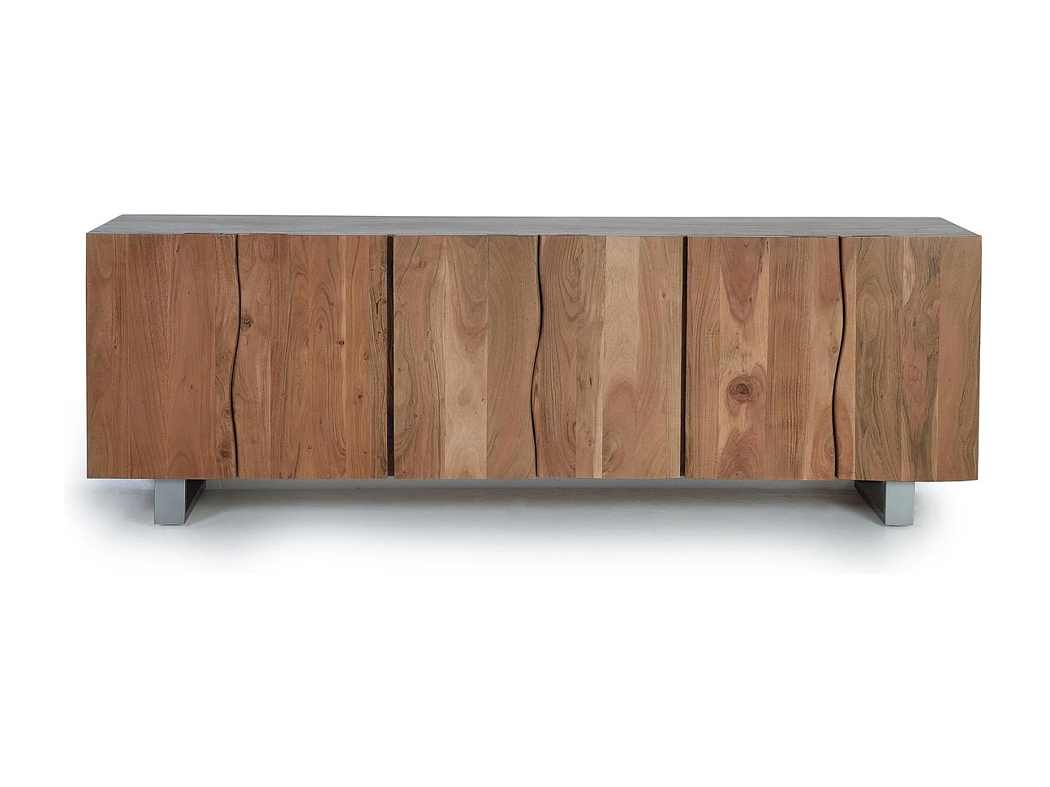 Buffet en bois d'acacia et métal