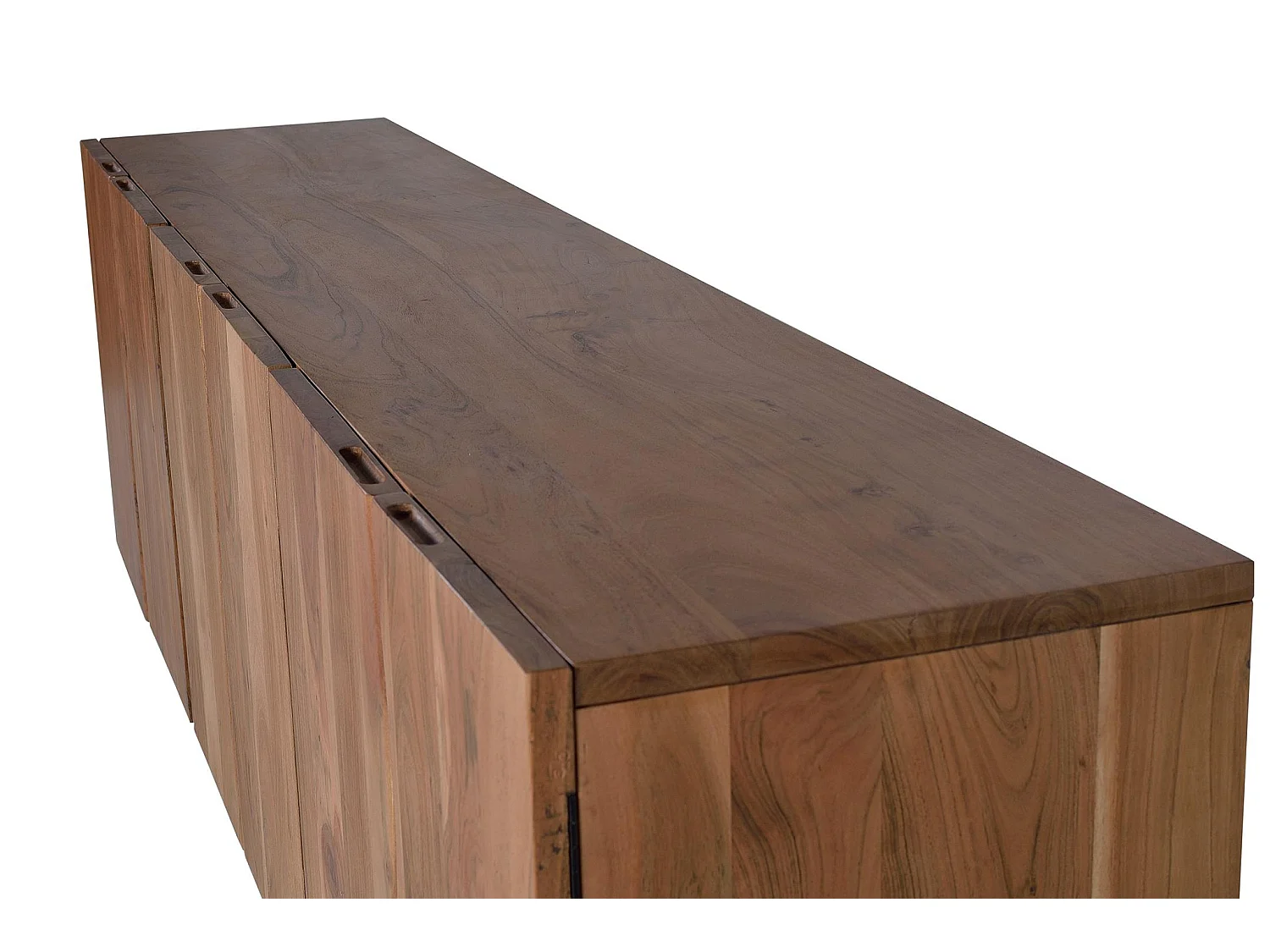 Buffet en bois d'acacia de style rustique moderne - 74 x 220 x 45