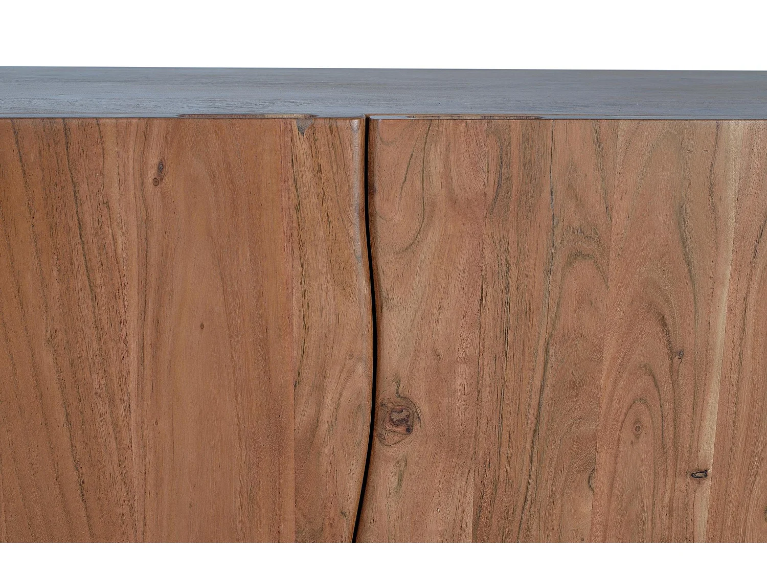 Buffet en bois d'acacia de style rustique moderne - 74 x 220 x 45