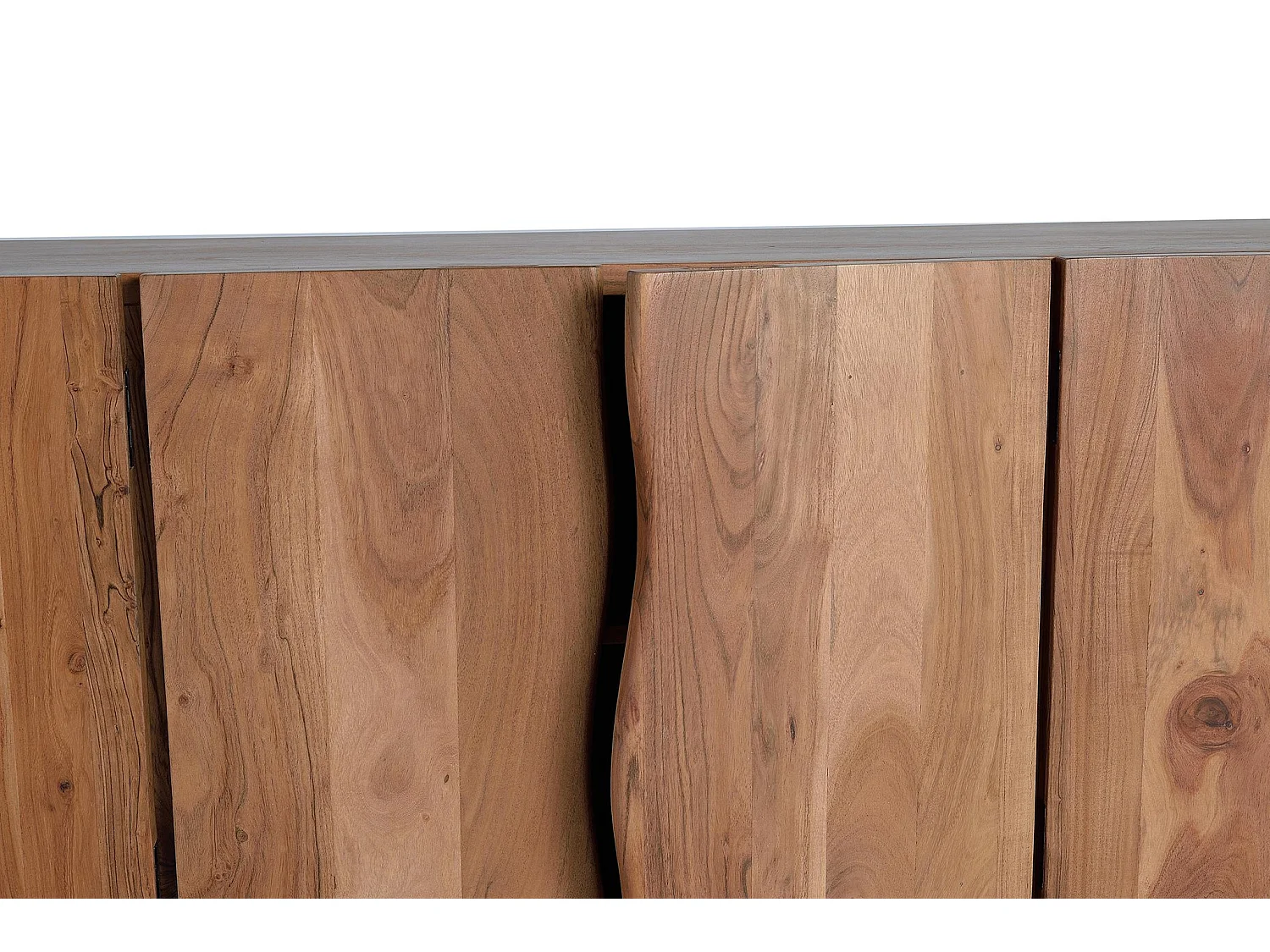 Buffet en bois d'acacia de style rustique moderne - 74 x 220 x 45