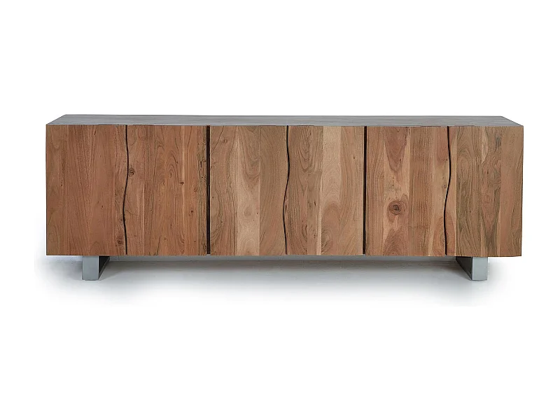 Buffet en bois d'acacia et métal