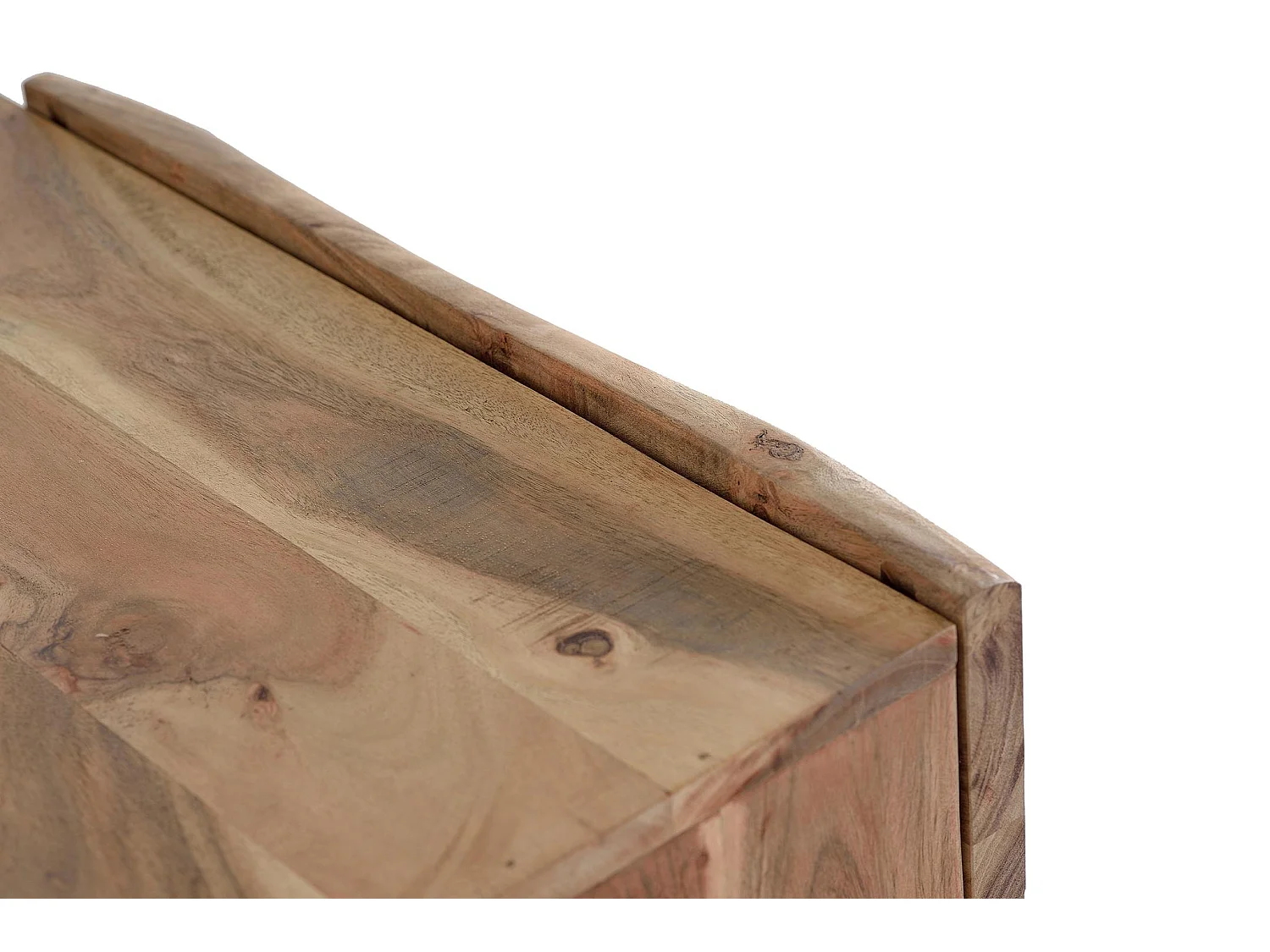 Buffet en bois d'acacia de style rustique moderne - 70 x 160 x 37