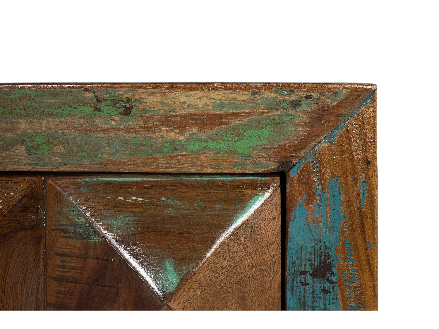 Buffet en bois recyclé de style industriel moderne - 90 x 150 x 40