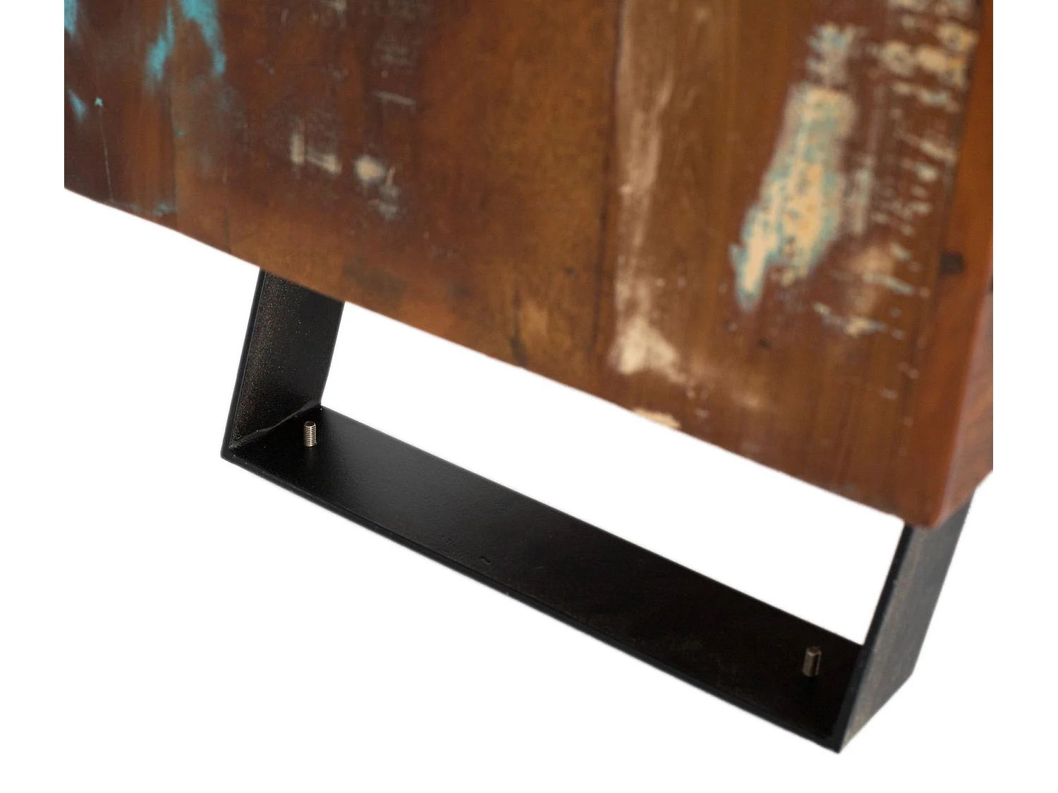 Buffet en bois recyclé de style industriel moderne - 90 x 150 x 40
