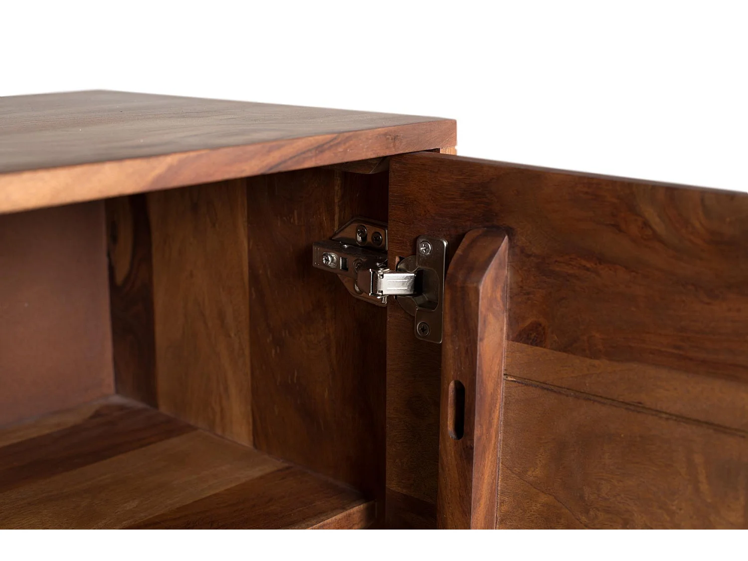Credenza a 4 ante in palissandro e gambe in metallo