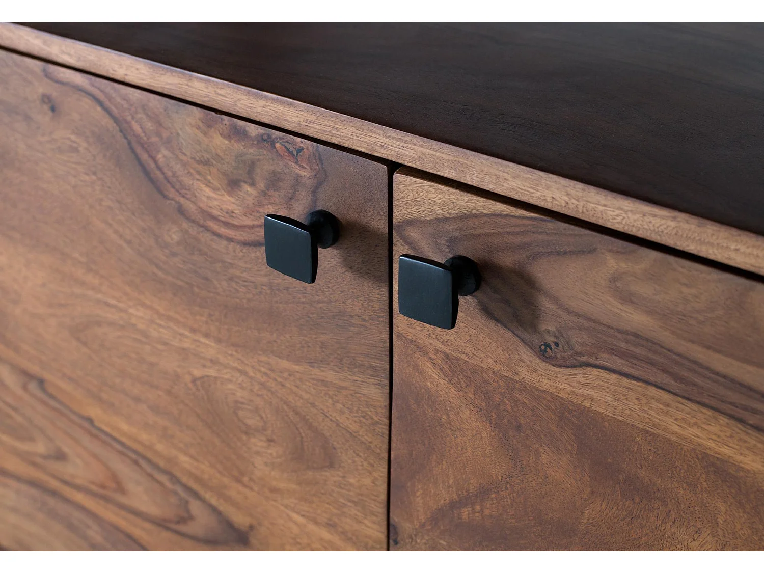 Credenza a 4 ante in palissandro e gambe in metallo