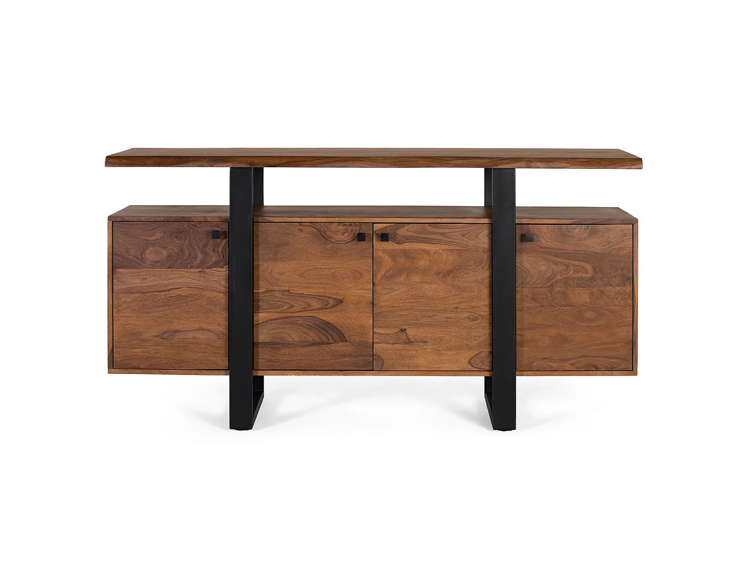 Buffet en palissandre de style industriel - 90 x 175 x 45
