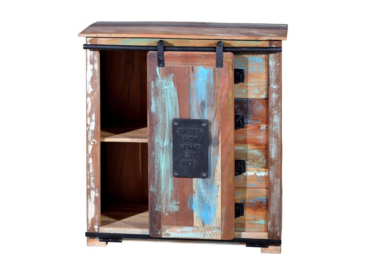 BANGKOK - Buffet exclusif en bois recyclé multicolore