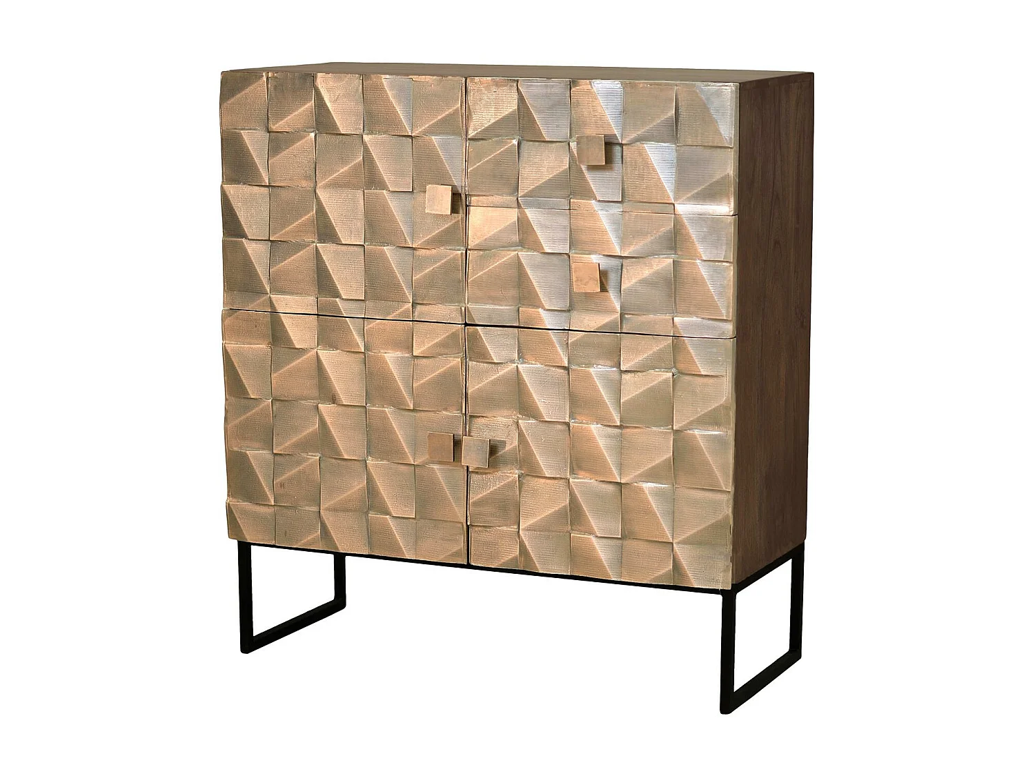 Sideboard aus Mangoholz und Bronze