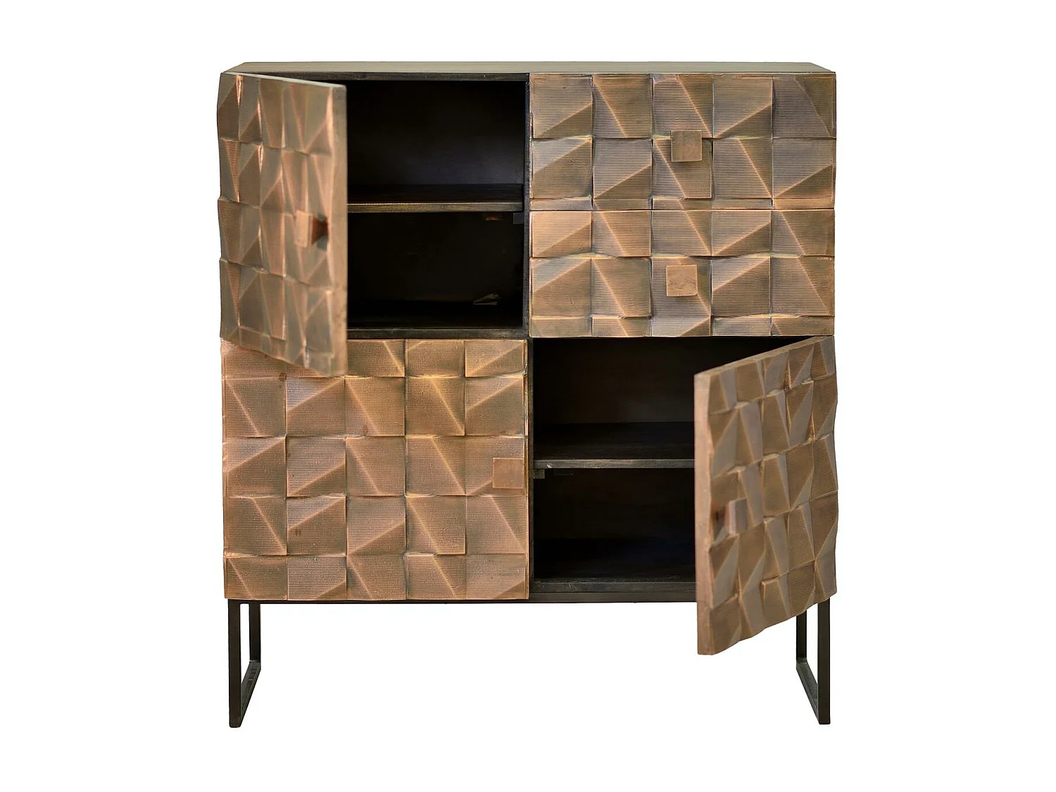 Sideboard aus Mangoholz und Bronze
