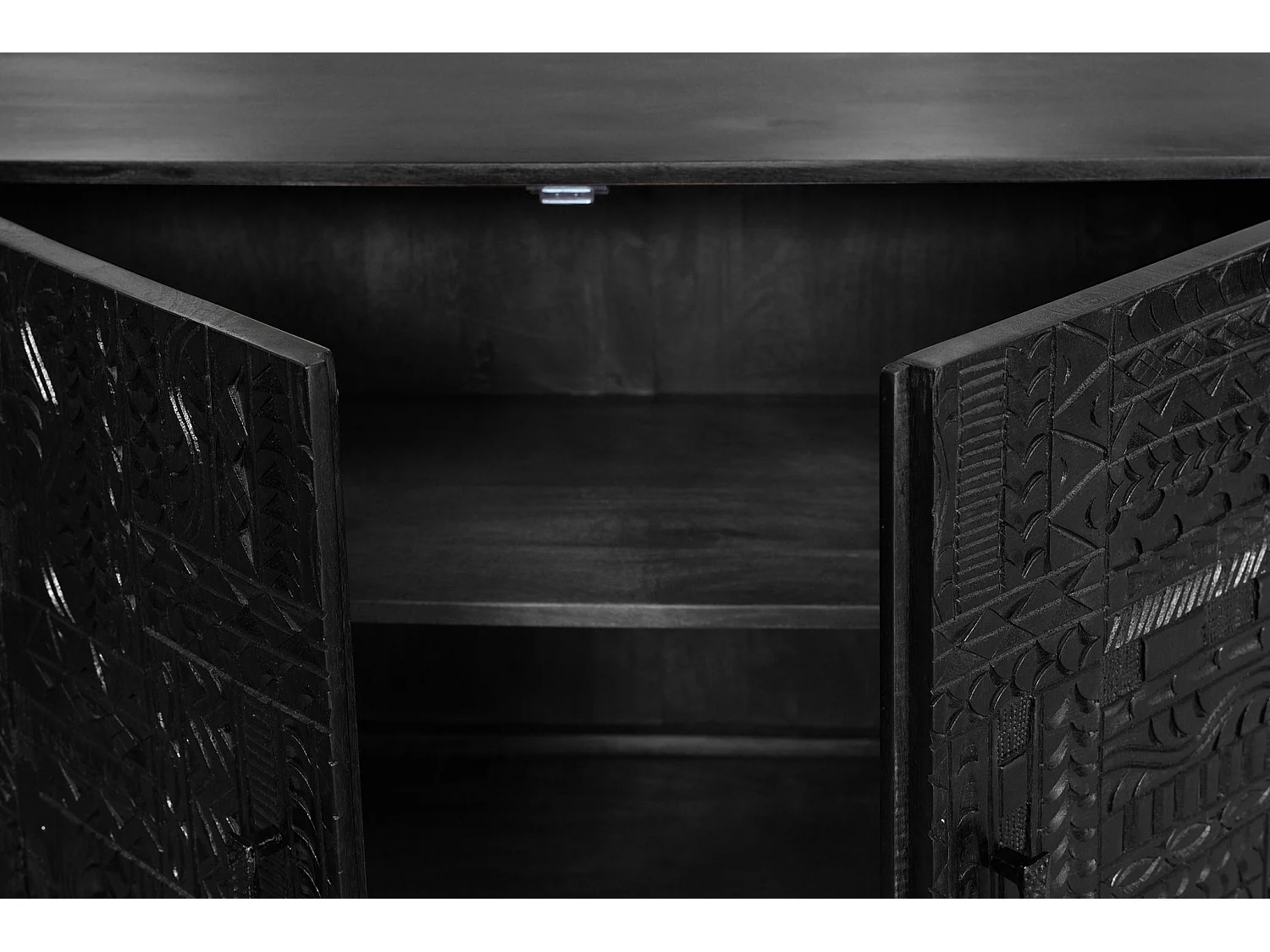 Buffet en bois de manguier, style ethnique - 85 x 180 x 40