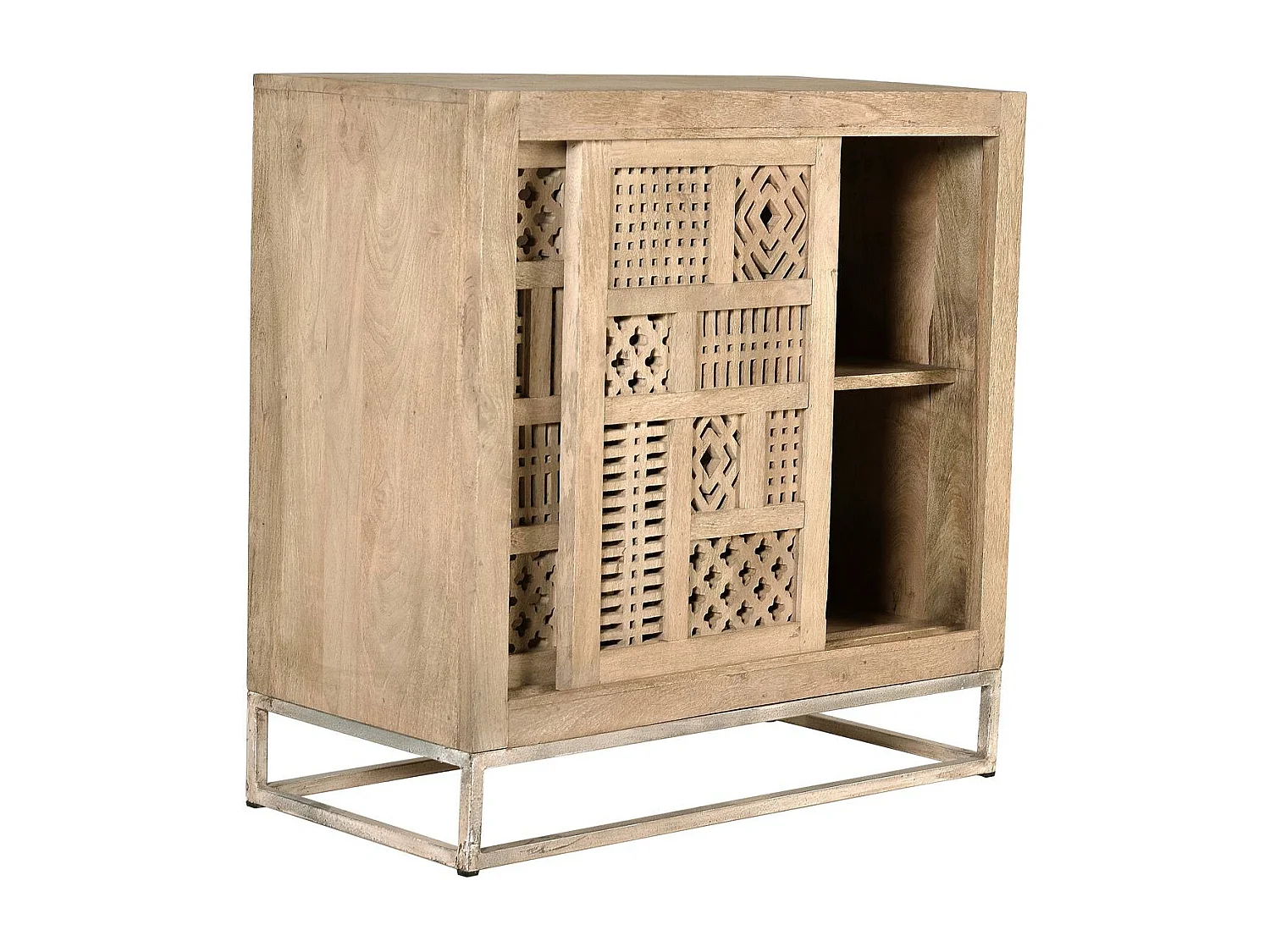 Buffet en bois de manguier et pieds en métal couleur naturelle