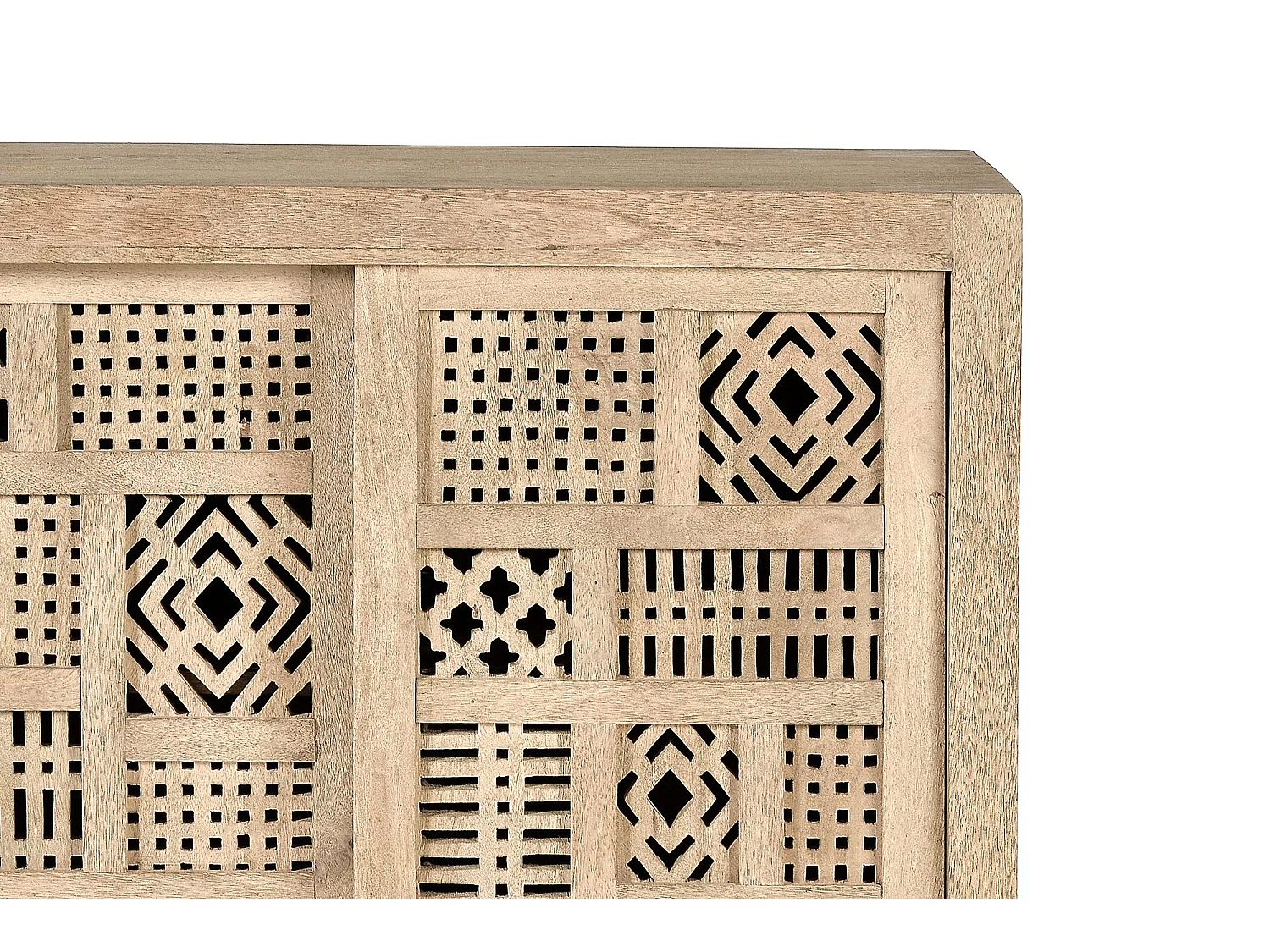 Buffet en bois de manguier et pieds en métal couleur naturelle