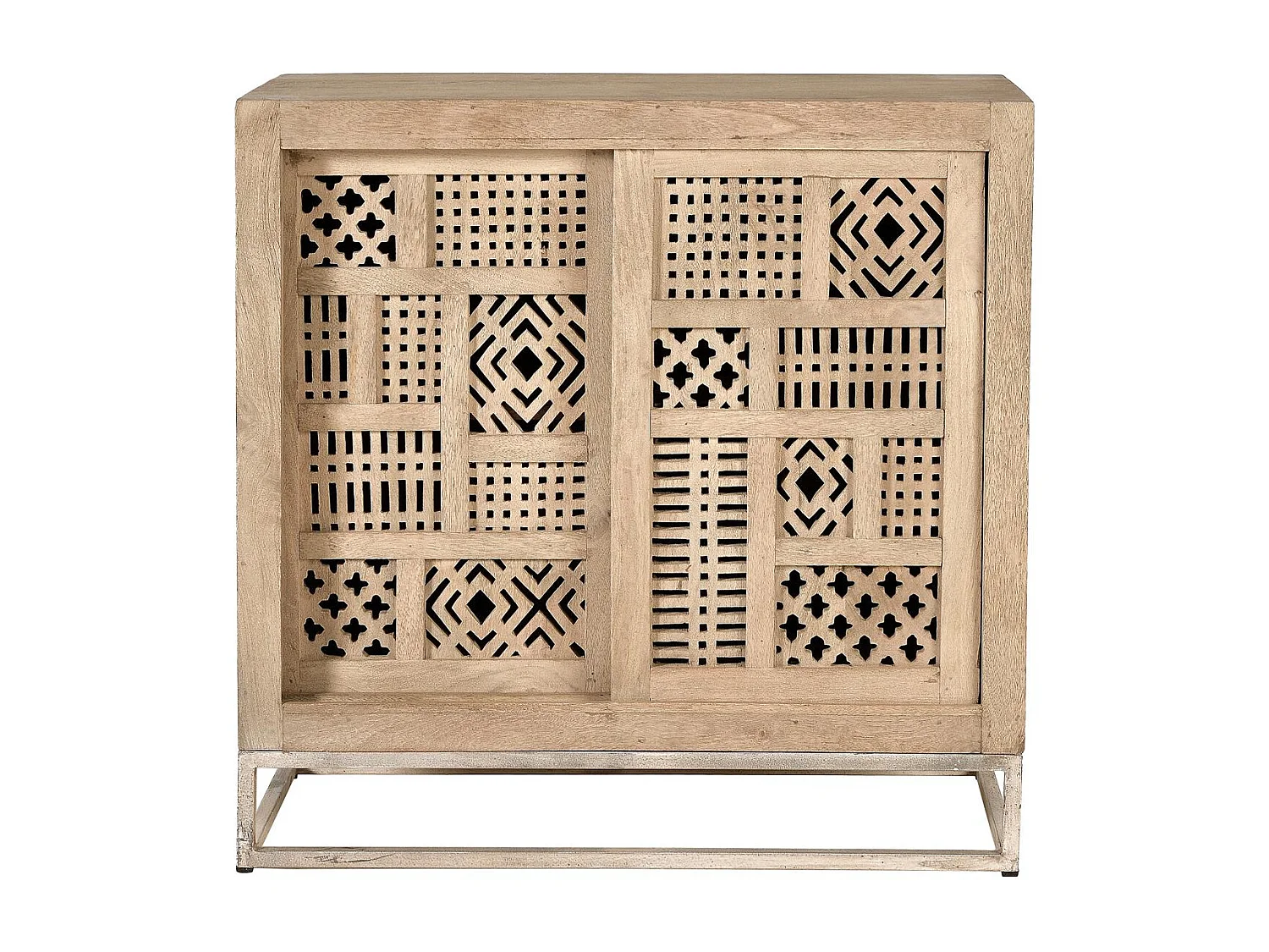 Buffet en bois de manguier et pieds en métal couleur naturelle