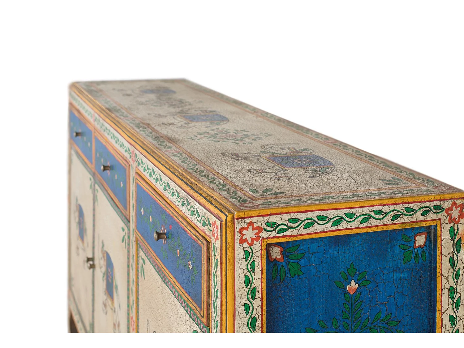 Handbemaltes Sideboard aus Mangoholz