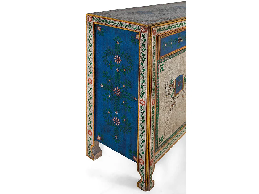 Handbemaltes Sideboard aus Mangoholz