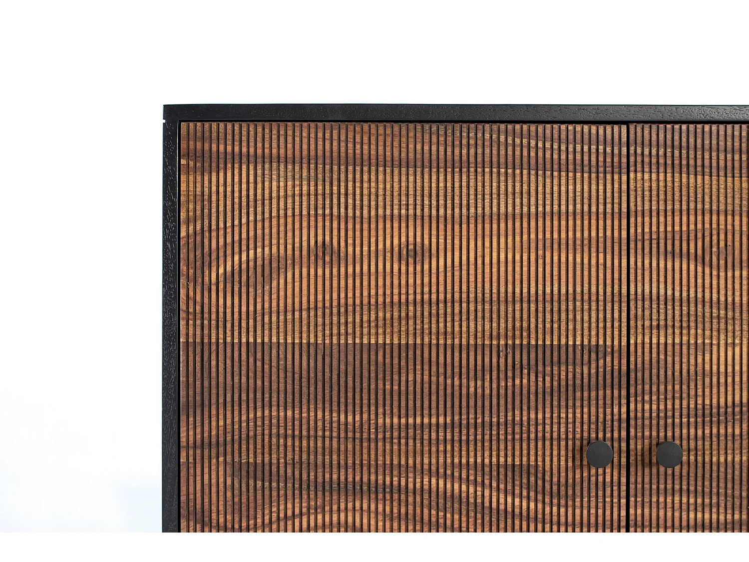 Buffet en palissandre, bois de manguier, style rustique moderne - 80 x 170 x 40 cm