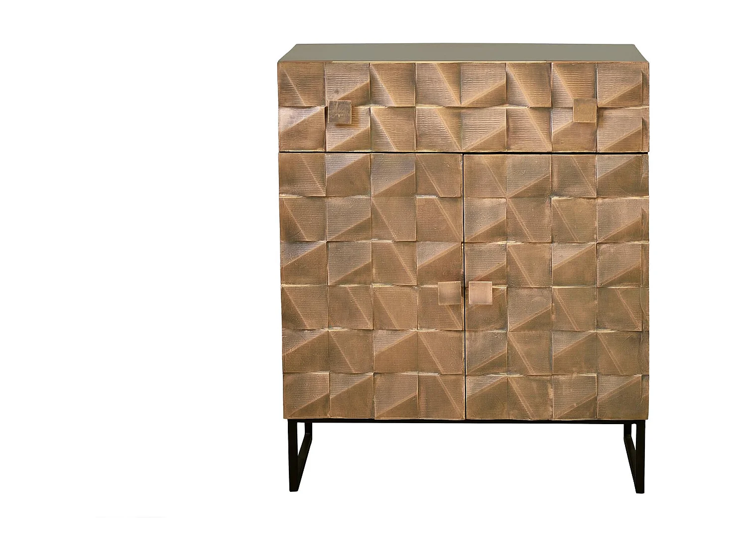 Sideboard aus Mangoholz und Bronze