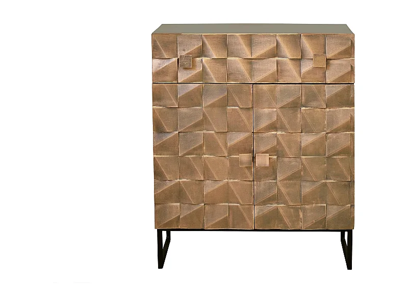 Sideboard aus Mangoholz und Bronze