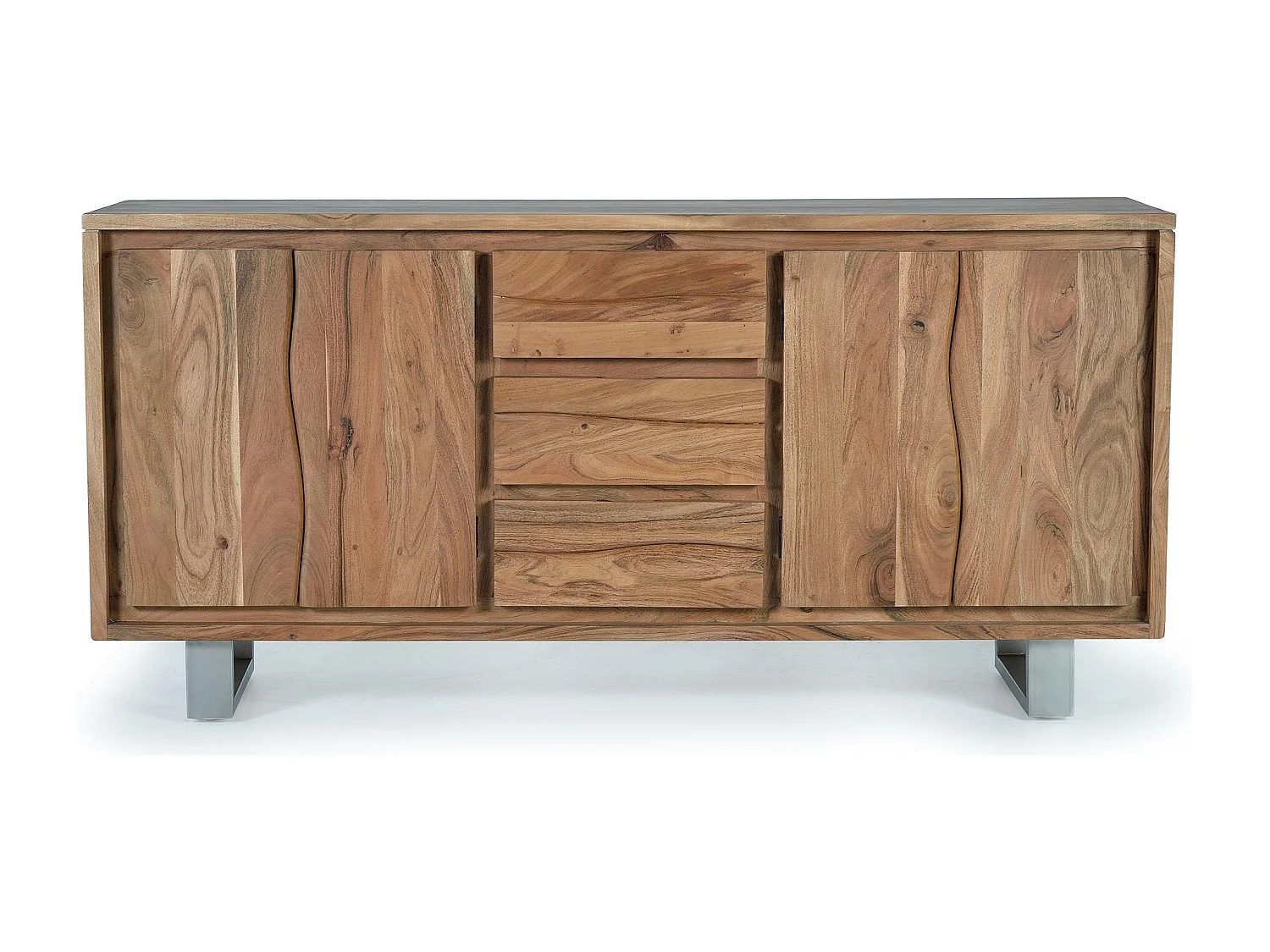 Buffet de madeira de acácia Marrón.Giner y Colomer.82x45x172