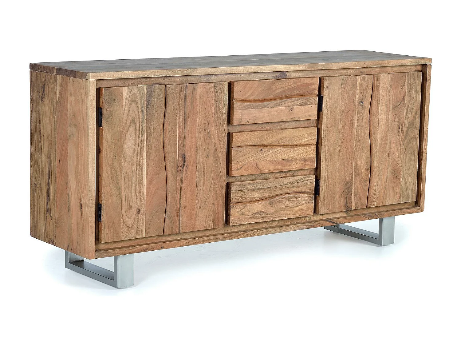 Buffet de madeira de acácia Marrón.Giner y Colomer.82x45x172