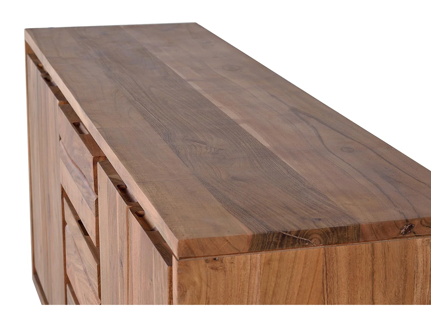 Buffet en bois d'acacia de style rustique moderne - 81 x 172 x 45