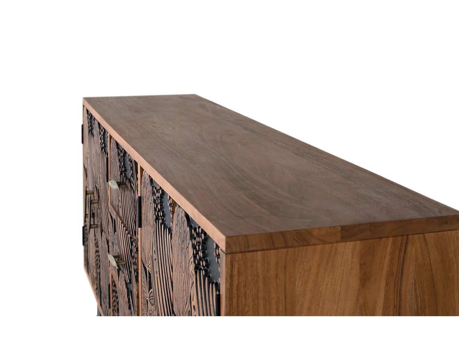 Buffet en bois d'acacia de style ethnique moderne - 81 x 175 x 45