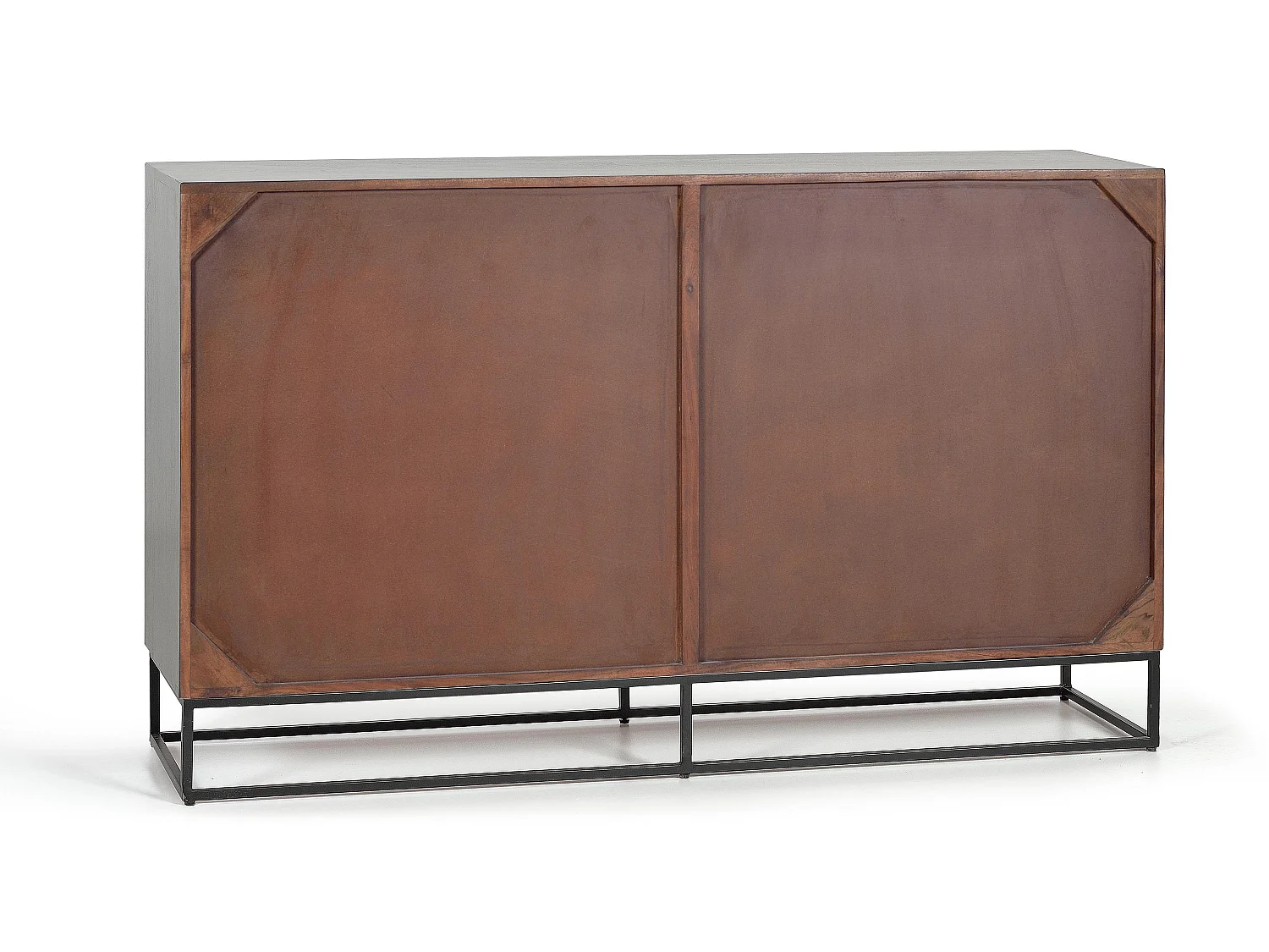 Buffet en bois de manguier, style industriel ethnique contemporain - 91 x 150 x 40