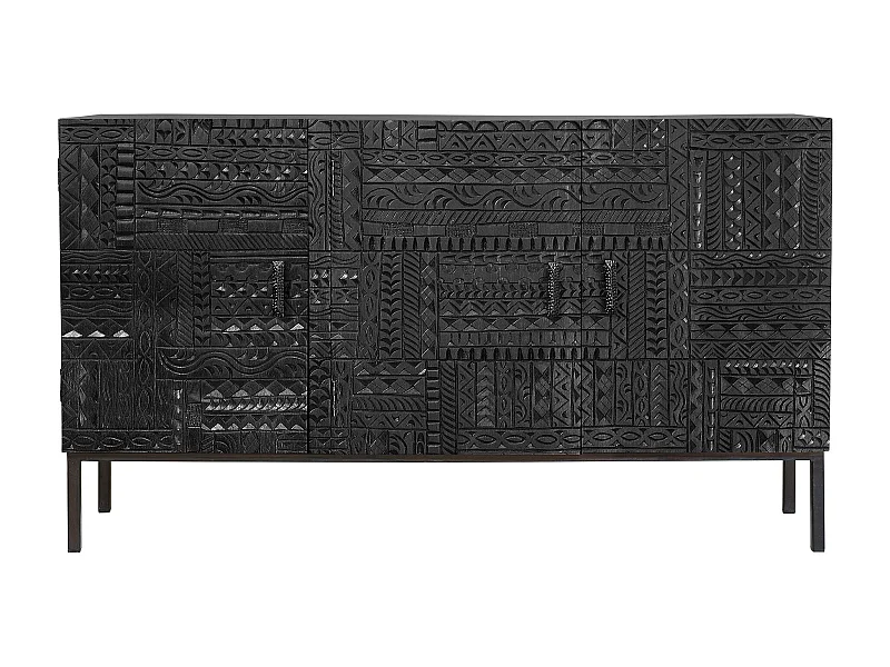 Sideboard aus Mangoholz und Eisenbeinen